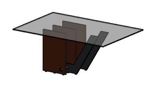 Walnut-Iron Dining Table