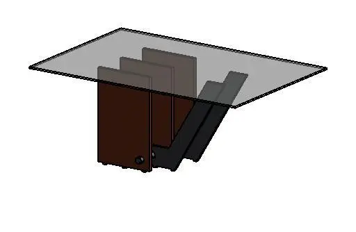 Walnut-Iron Dining Table