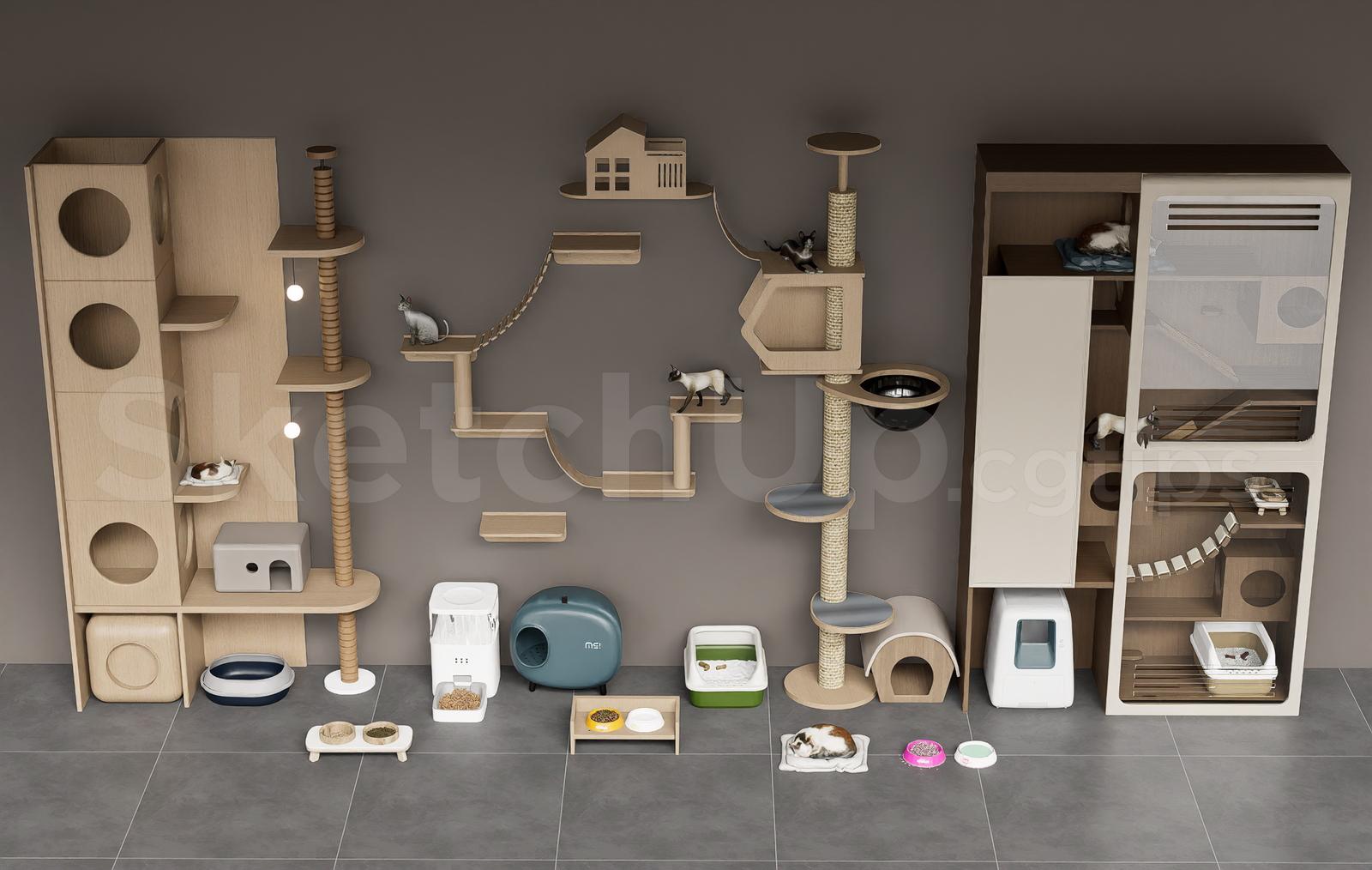 Modern Cat Furniture Wall System