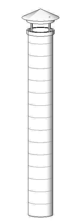 Metalic Chimney — preview 1, by SJS (RevitCity, CC0)