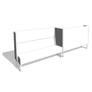 Monolite High Back Sofas - HighTower — preview 1, by HighTower Group (RevitCity, CC0)