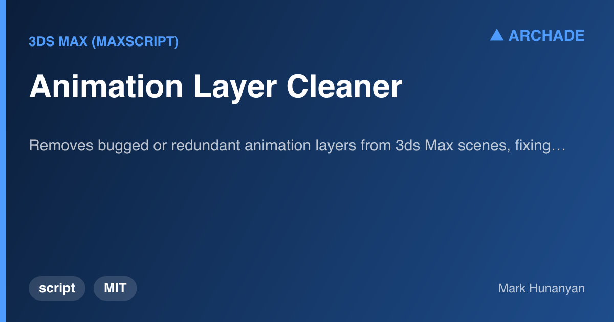 Animation Layer Cleaner