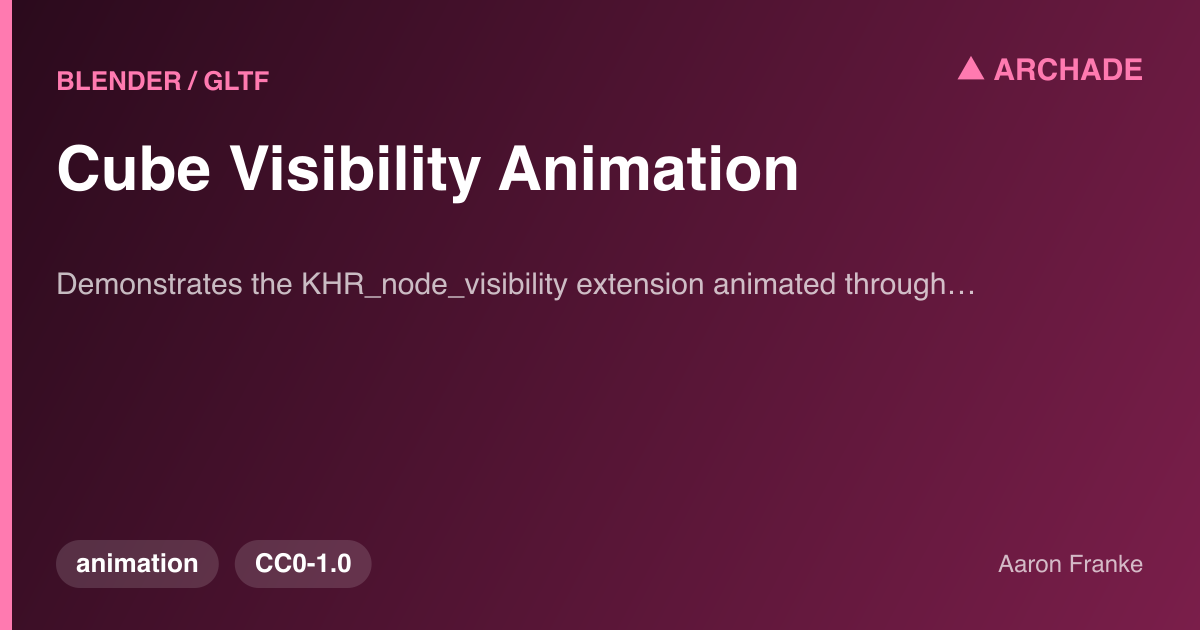 Cube Visibility Animation