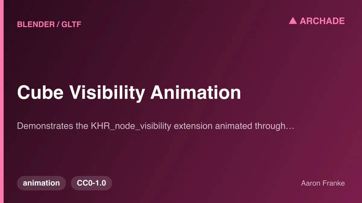 Cube Visibility Animation