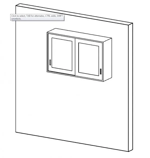 Cabinet with Sliding Glass Doors — preview 1, by Kyle Wright @ The Ohio State University (RevitCity, CC0)