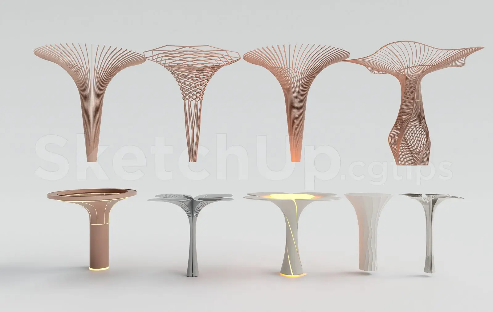 Modern Luxury Interior Lighting Columns — preview 1 (cgtips)