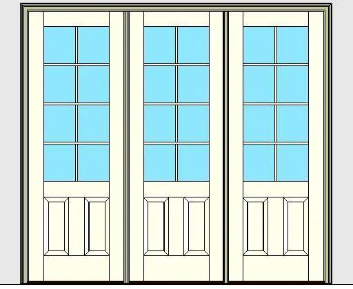 Kolbe Ultra Series Outswing Entrance Door 3-Wide 2-Panel Handicap Sill Units
