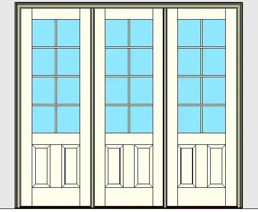 Kolbe Ultra Series Outswing Entrance Door 3-Wide 2-Panel Handicap Sill Units