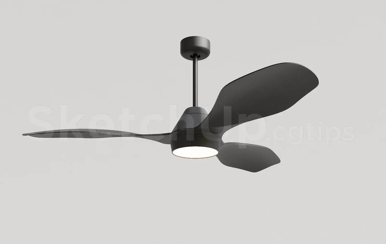Modern Indoor Ceiling Fan with LED Lamp