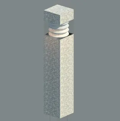 Bollard Square with Light