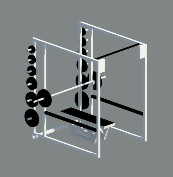 Gym weight bench set