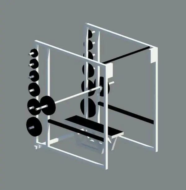 Gym weight bench set