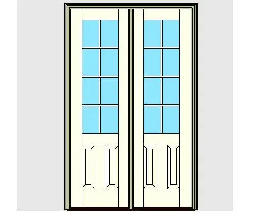 Kolbe Ultra Series Outswing Entrance Door 2-Wide 2-Panel Standard Sill Units