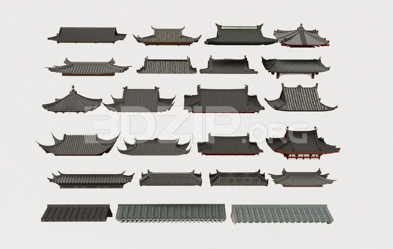 Traditional Asian Roof Collection