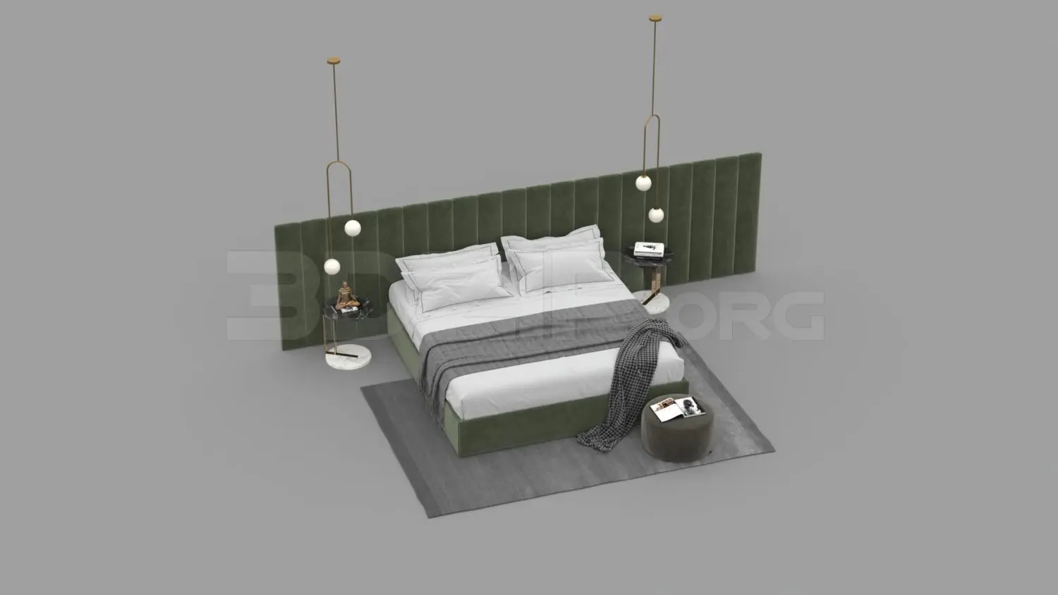 Bed — preview 1, by Xuan Hoat (3dzip, CC0)
