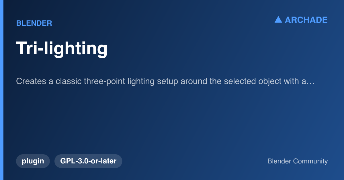 Tri-lighting