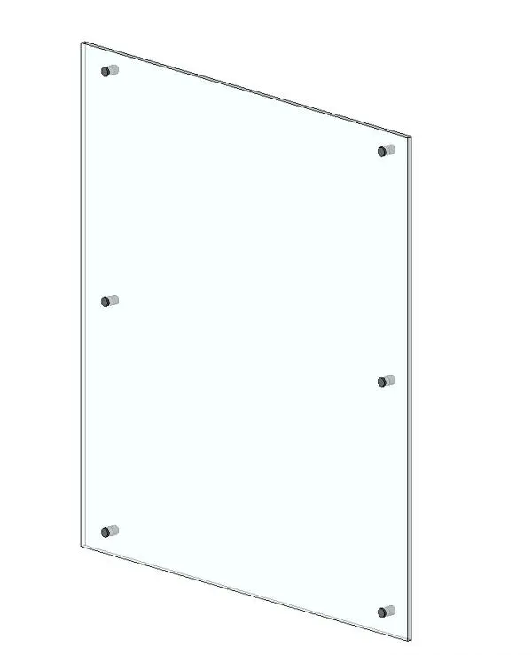 Curtain Panel on Standoff Supoorts