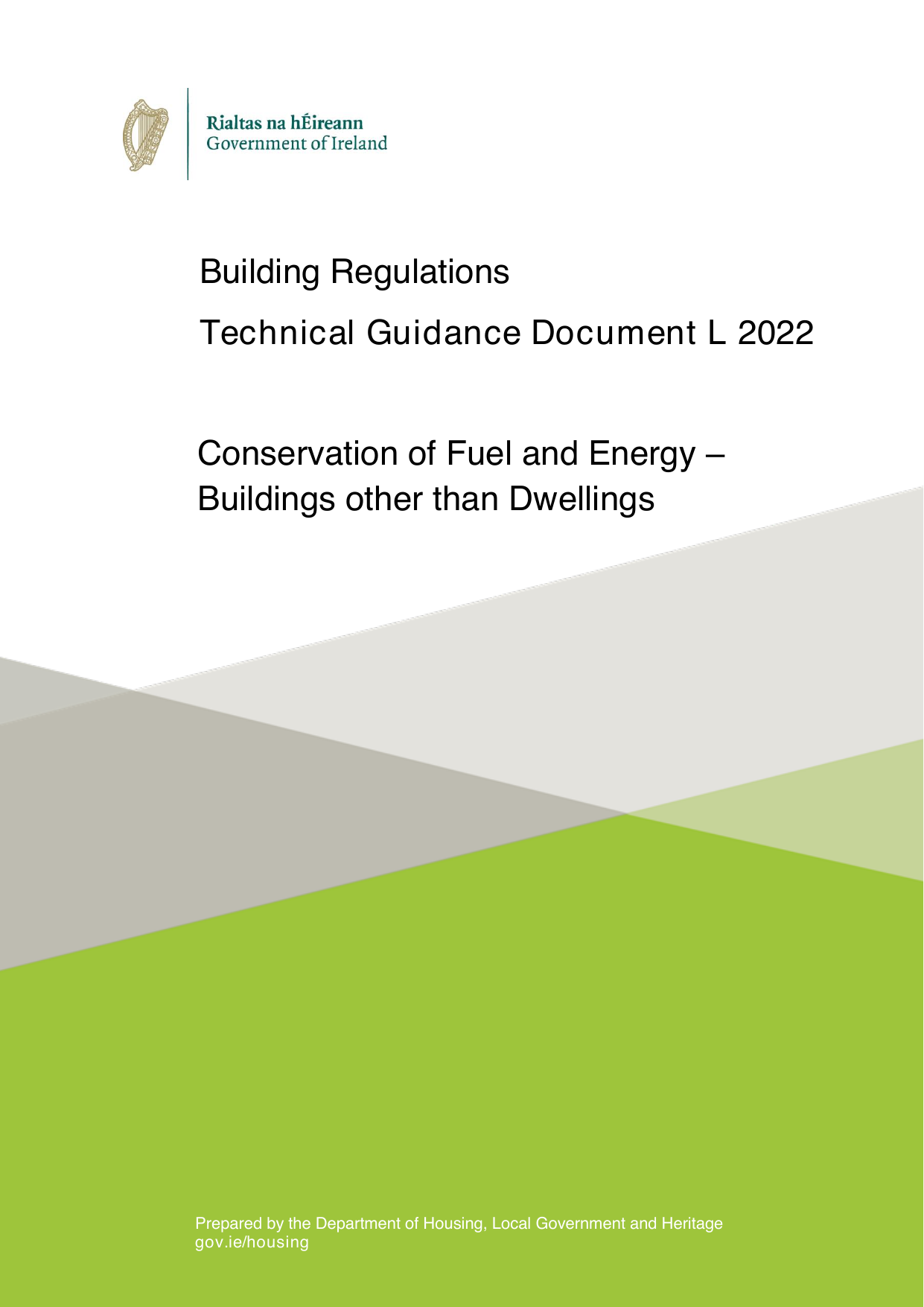 Technical Guidance Document L: Conservation of Fuel and Energy — Buildings other than Dwellings