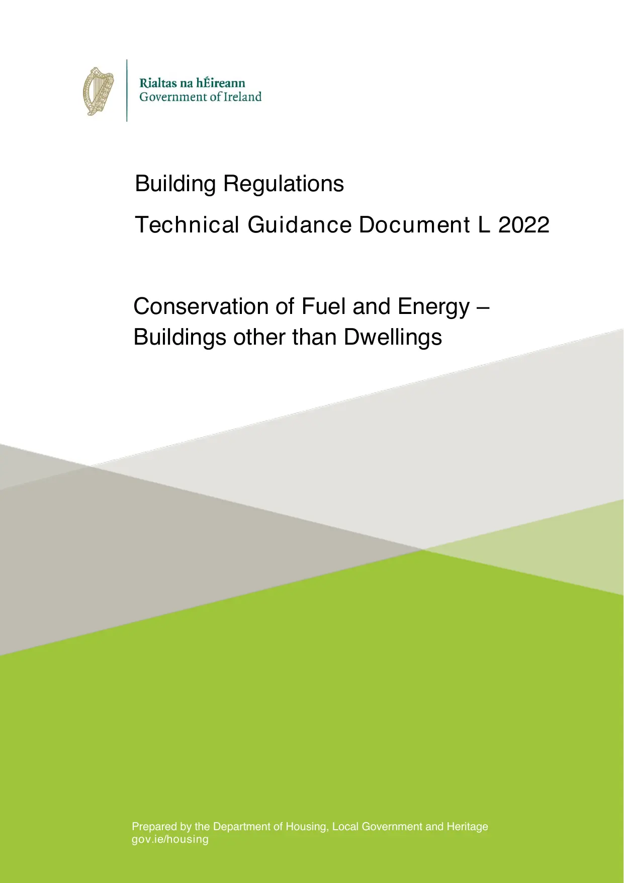 Technical Guidance Document L: Conservation of Fuel and Energy — Buildings other than Dwellings