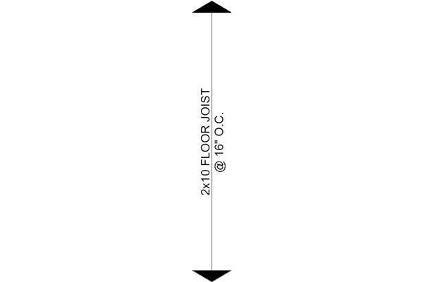 2X10 floor joist arrows
