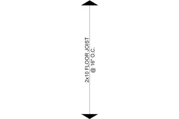 2X10 floor joist arrows — preview 1, by Bimman (RevitCity, CC0)
