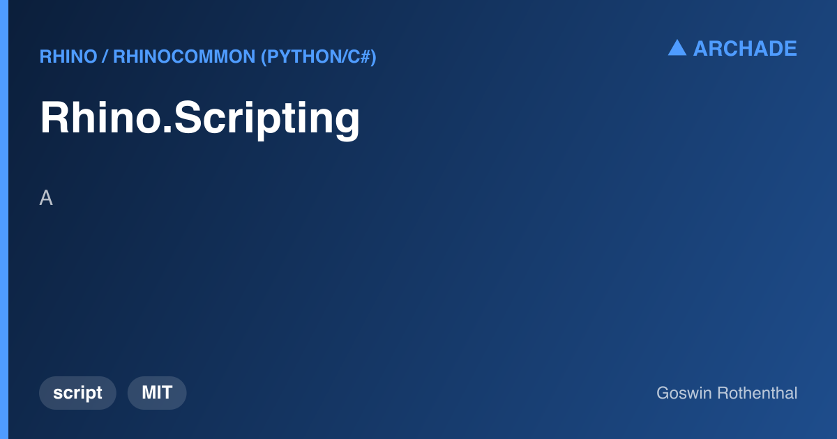 Rhino.Scripting — preview 1