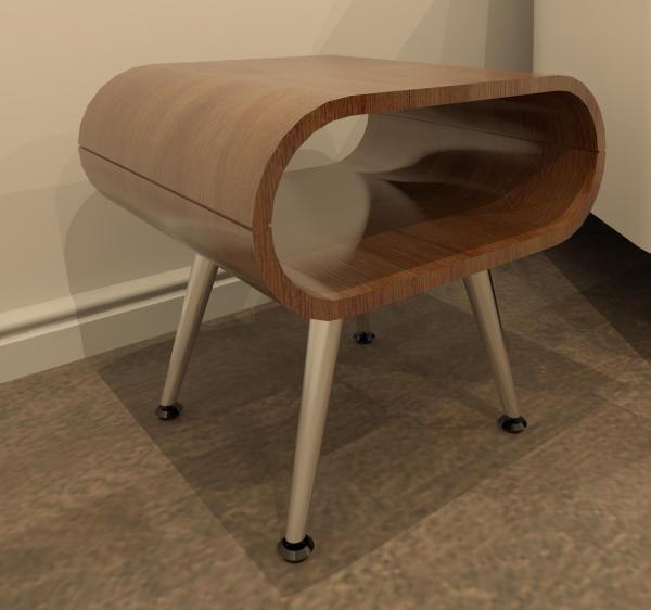 Walnut Bedside Table