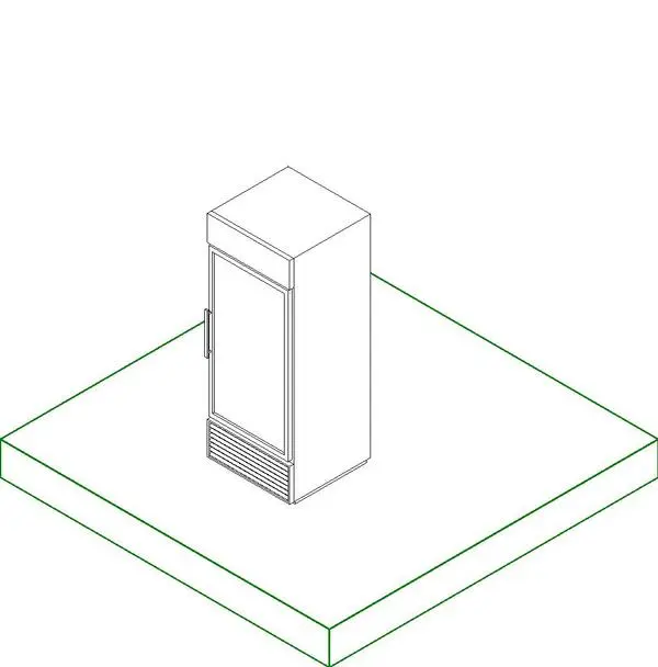 Tall Glass Referigerator