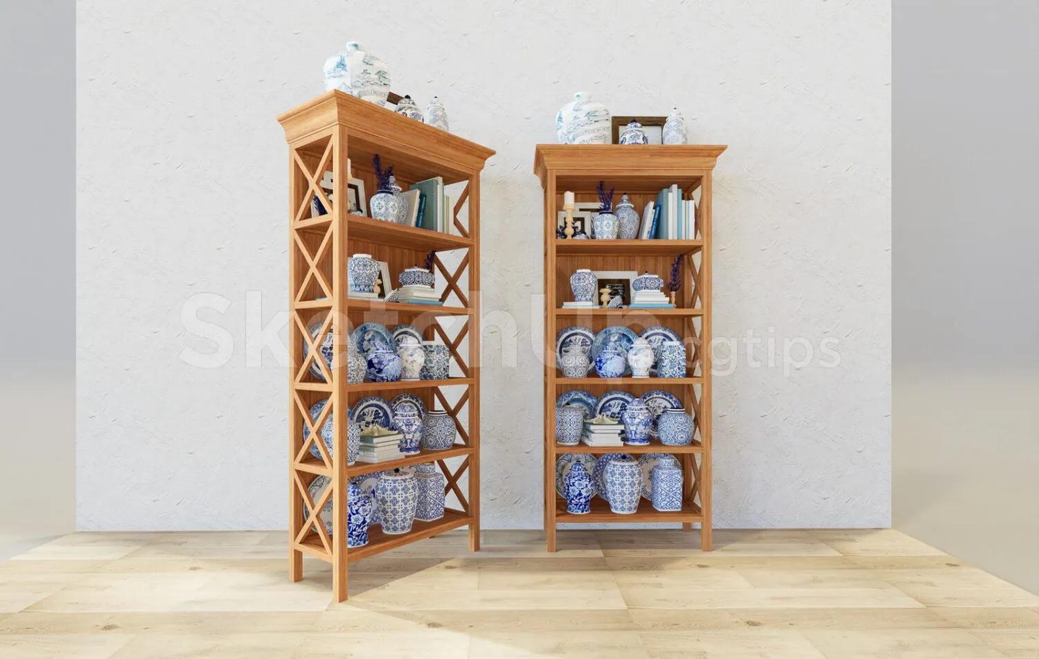 Ceramic vase display shelf