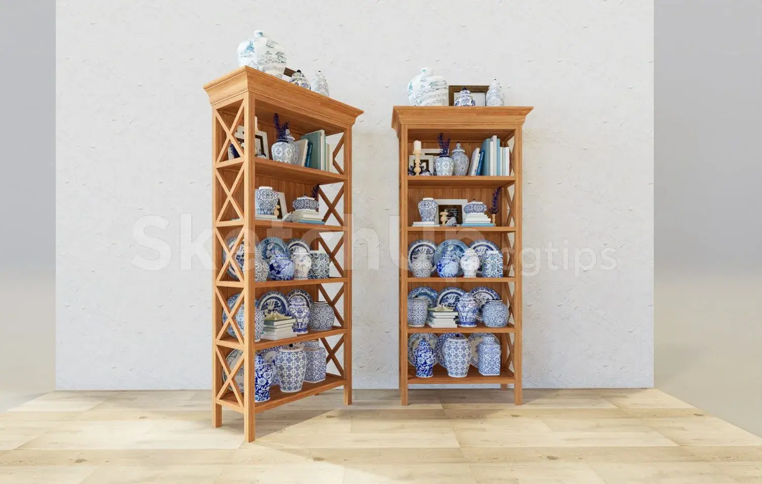 Ceramic vase display shelf