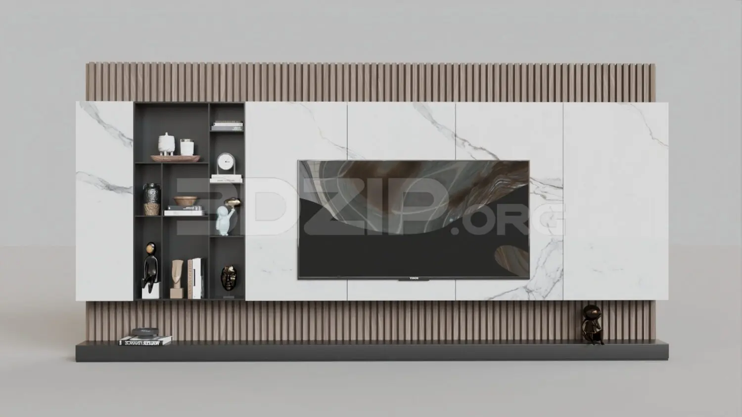 Tv Wall — preview 1 (3dzip, CC0)