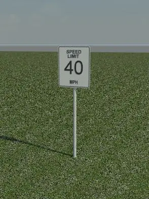 Speed Limit Sign 40