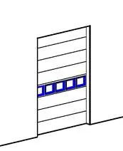 Over Head Sectional Door with Windows