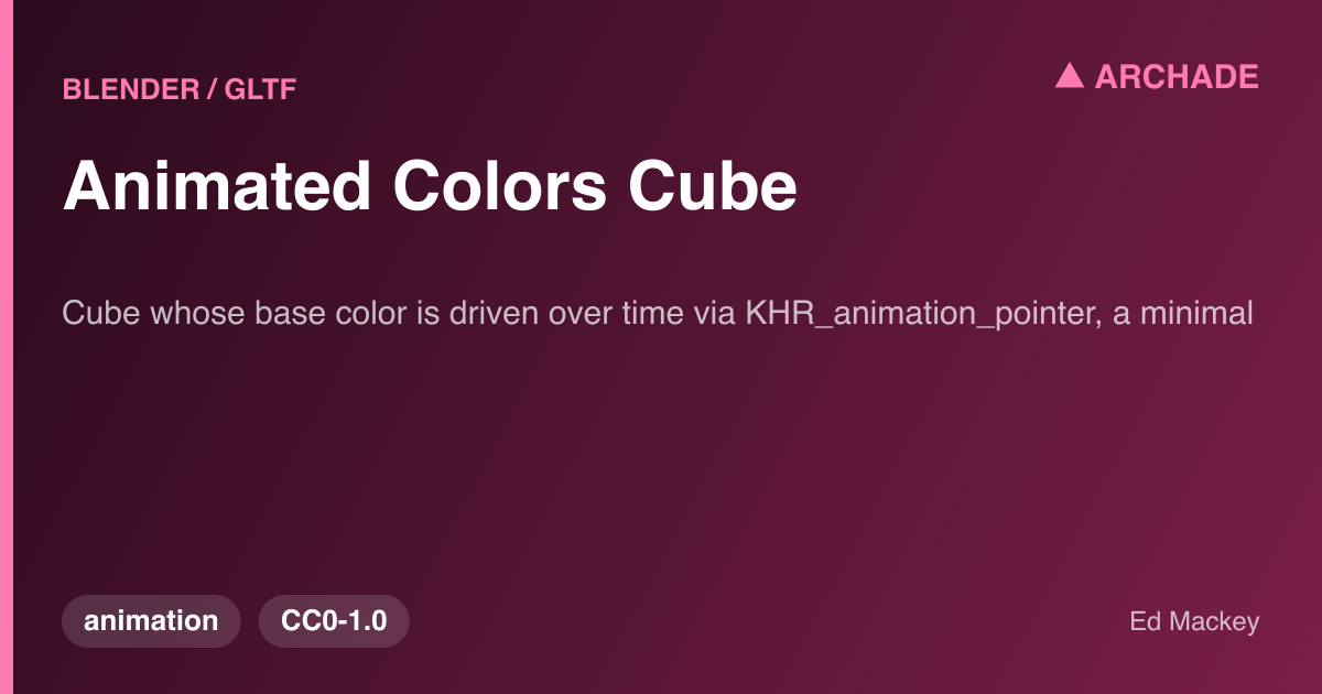 Animated Colors Cube