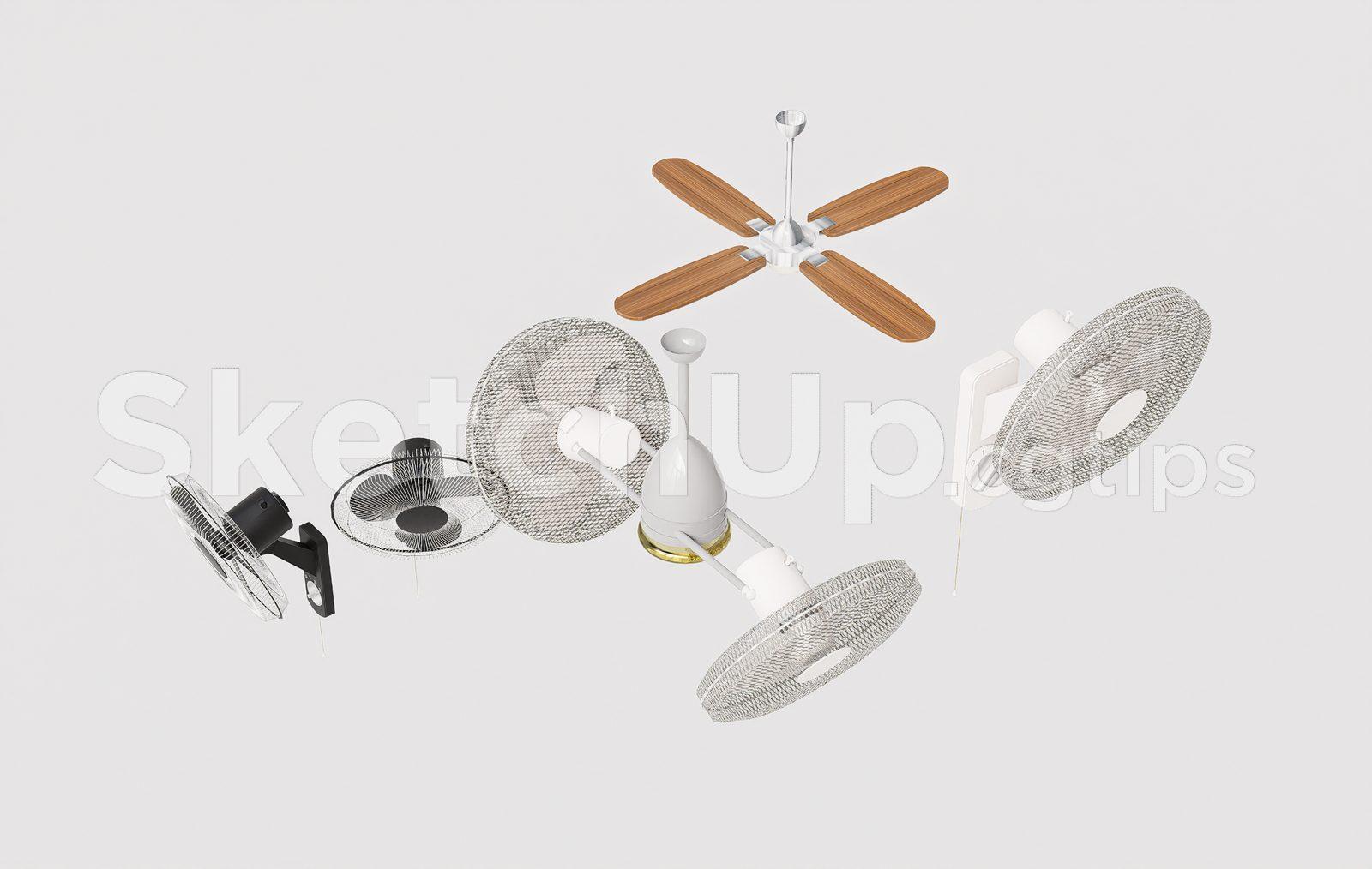 Household electric fans