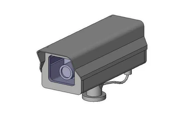 Security Camera with Outdoor Housing — preview 1, by arwong (RevitCity, CC0)