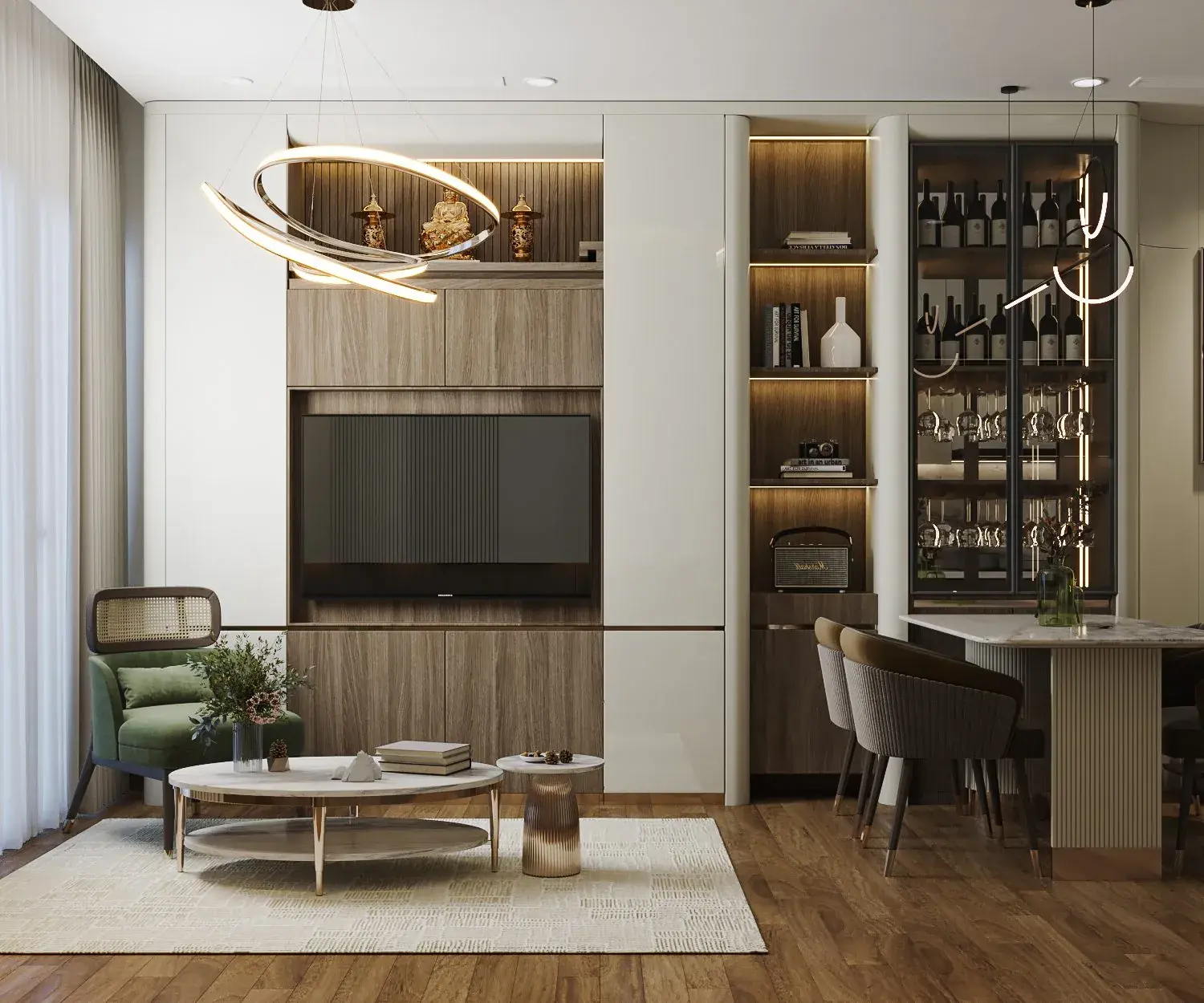 Living Room – Kitchen Interior