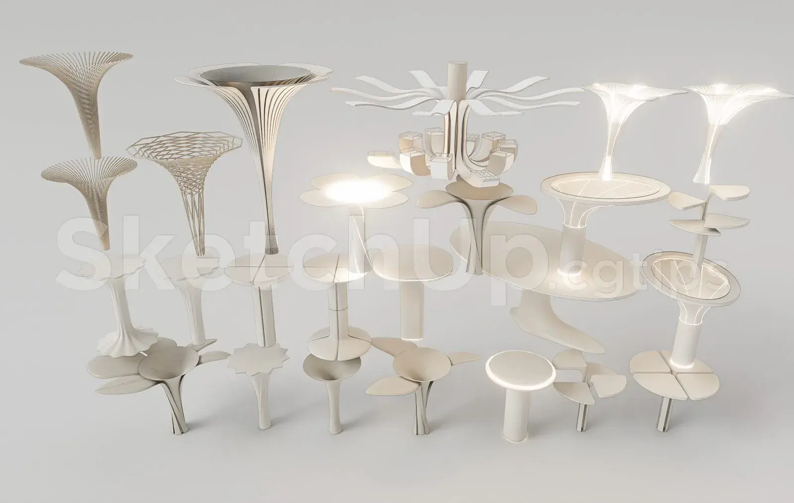 Modern Luxury Interior Lighting Columns
