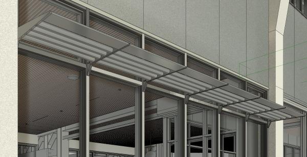 Kawneer Versoliel series sunshade