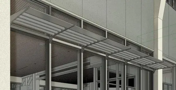 Kawneer Versoliel series sunshade