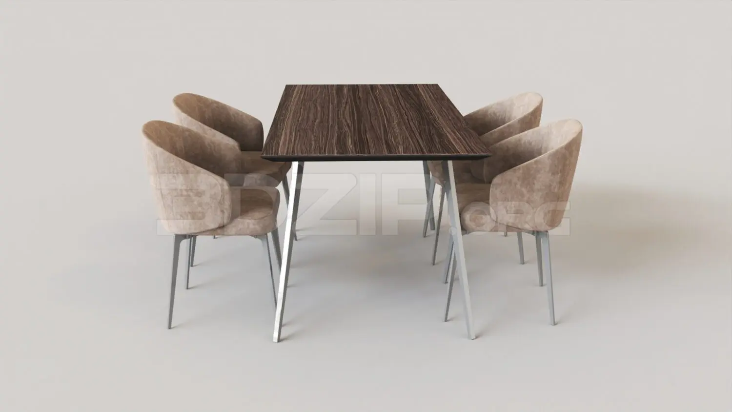 Dining Table And Chair — preview 1 (3dzip, CC0)