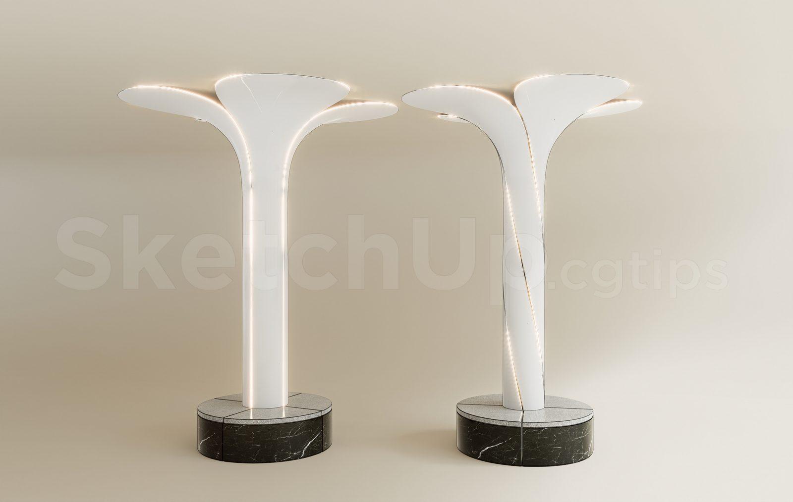Modern Luxury Interior Lighting Columns