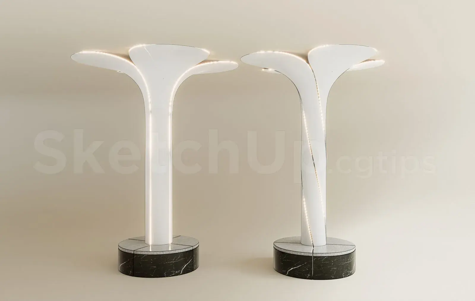 Modern Luxury Interior Lighting Columns
