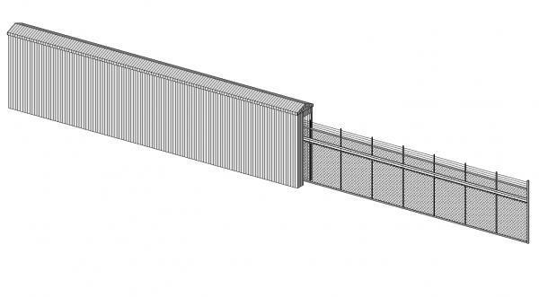 Sliding Fence Gate and Housing