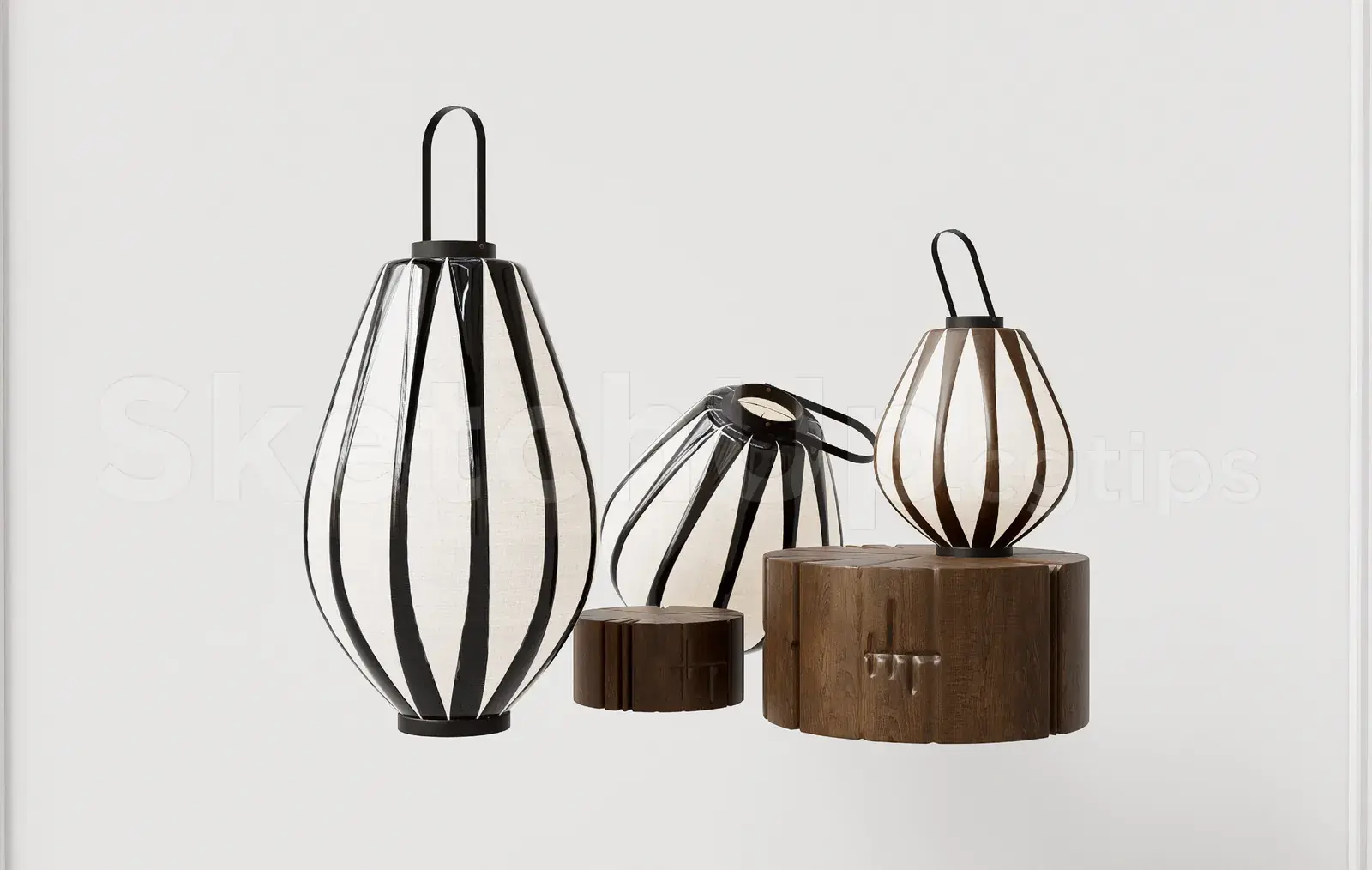 Asian Style Portable Lantern Table Lamp