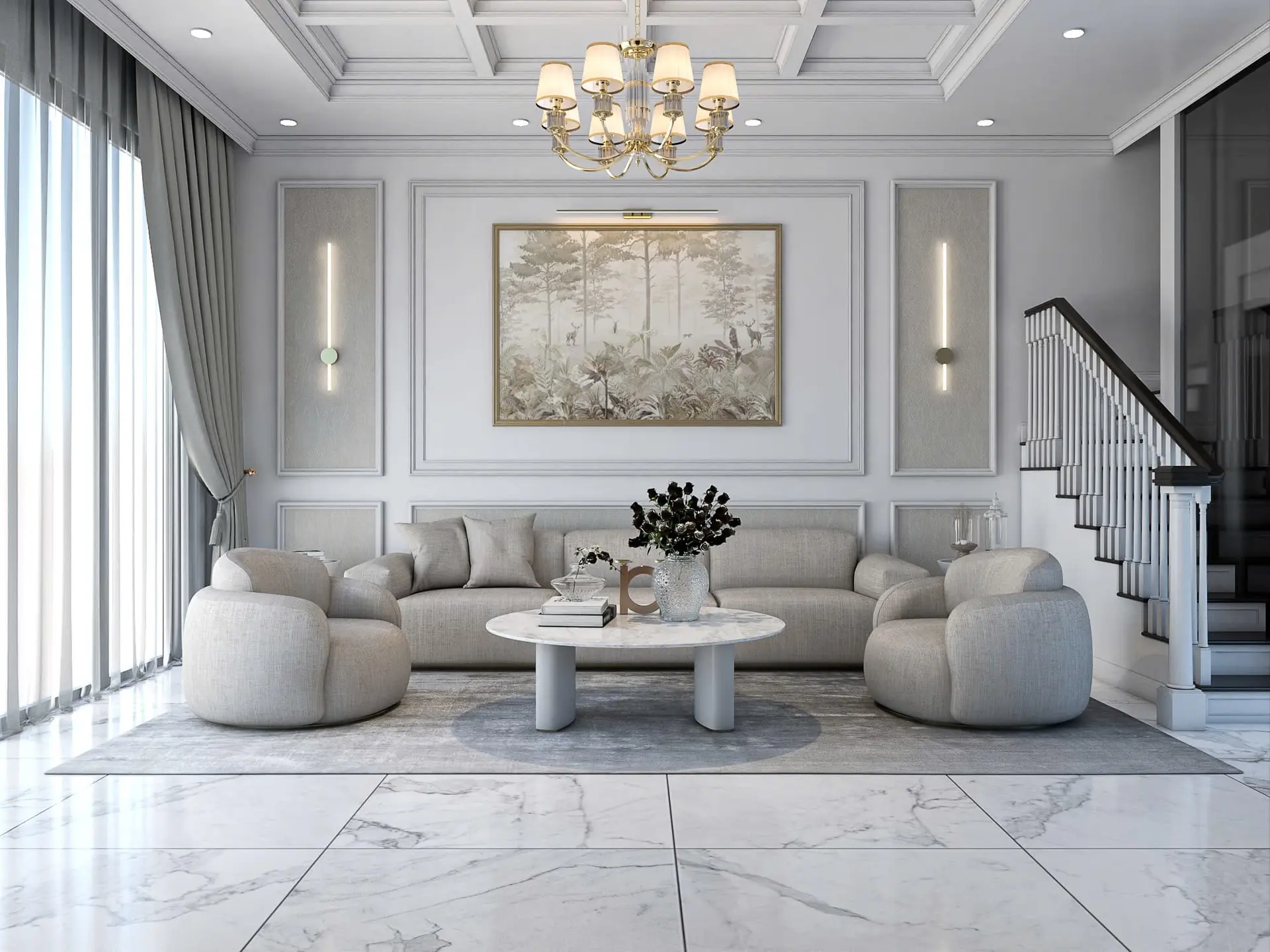 Living Room – Kitchen Interior