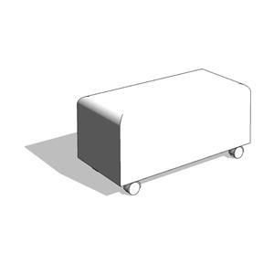 Arroyo Ottoman - Mobile Upholstered Bench - HighTower