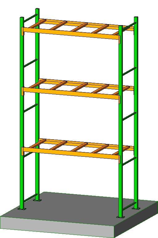 Parametric Pallet Rack - 3 Shelf