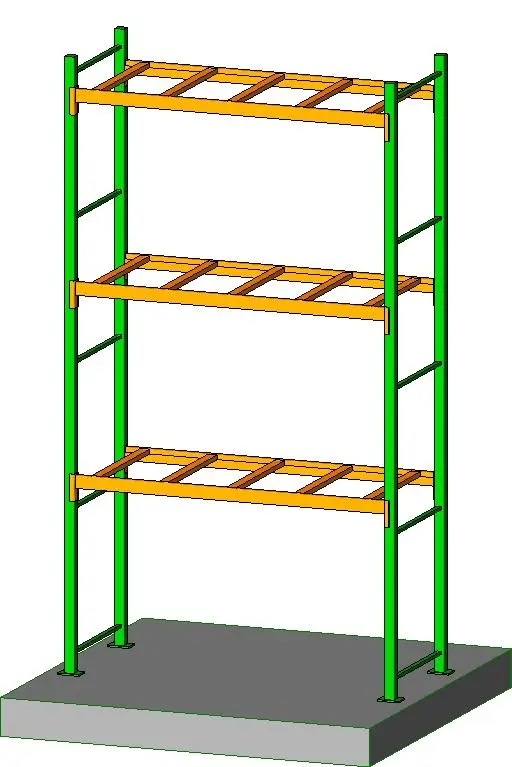 Parametric Pallet Rack - 3 Shelf