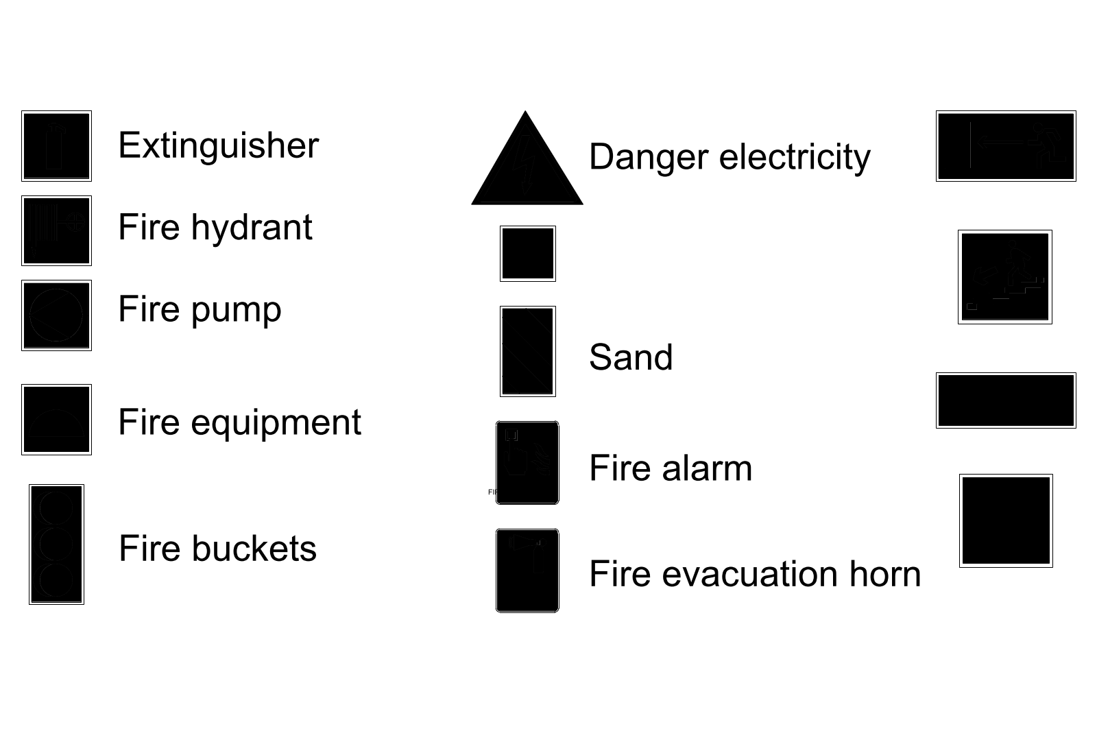 Legend of fire protection